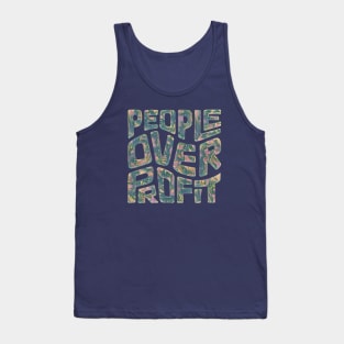 People Over Profit Word Art Tank Top